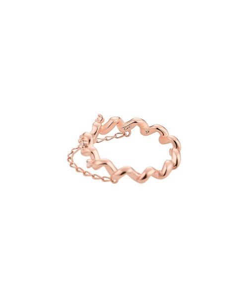 CANAL 4℃(カナルヨンドシー)の「【AUTUMN COLLECTION】シルバー チェーン付き ピンキーリング(リング・レディース・ピンクゴールド・#1/#5/#3)」の3枚目の写真