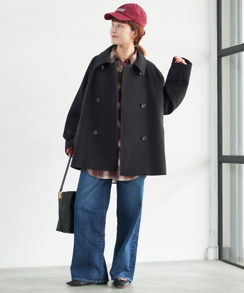 Spick & Span(スピックアンドスパン)の「《WEB限定カラー有り / 追加》S160スタンドカラーショートコート(その他アウター・レディース・ベージュ/ブラウン/ブラック/モカ・38/34/36)」の6枚目の写真
