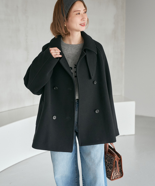 Spick & Span(スピックアンドスパン)の「《WEB限定カラー有り / 追加》S160スタンドカラーショートコート(その他アウター・レディース・ベージュ/ブラウン/ブラック/モカ・38/34/36)」の10枚目の写真
