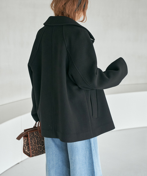 Spick & Span(スピックアンドスパン)の「《WEB限定カラー有り / 追加》S160スタンドカラーショートコート(その他アウター・レディース・ベージュ/ブラウン/ブラック/モカ・38/34/36)」の11枚目の写真