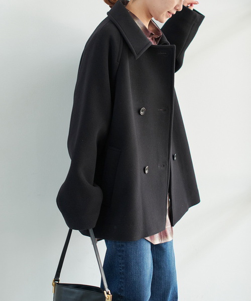 Spick & Span(スピックアンドスパン)の「《WEB限定カラー有り / 追加》S160スタンドカラーショートコート(その他アウター・レディース・ベージュ/ブラウン/ブラック/モカ・38/34/36)」の15枚目の写真