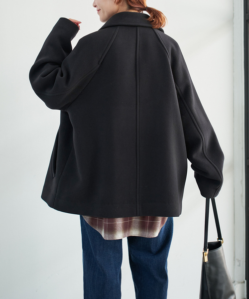Spick & Span(スピックアンドスパン)の「《WEB限定カラー有り / 追加》S160スタンドカラーショートコート(その他アウター・レディース・ベージュ/ブラウン/ブラック/モカ・38/34/36)」の16枚目の写真
