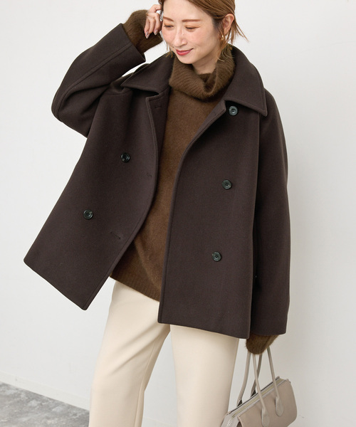 Spick & Span(スピックアンドスパン)の「《WEB限定カラー有り / 追加》S160スタンドカラーショートコート(その他アウター・レディース・ベージュ/ブラウン/ブラック/モカ・38/34/36)」の17枚目の写真