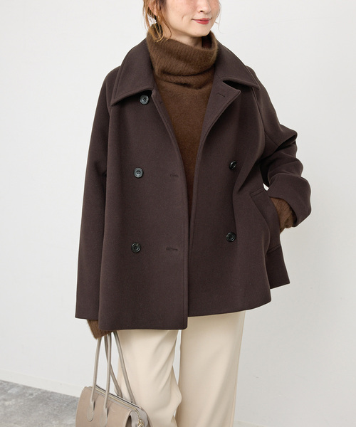 Spick & Span(スピックアンドスパン)の「《WEB限定カラー有り / 追加》S160スタンドカラーショートコート(その他アウター・レディース・ベージュ/ブラウン/ブラック/モカ・38/34/36)」の18枚目の写真