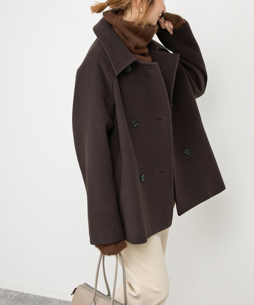 Spick & Span(スピックアンドスパン)の「《WEB限定カラー有り / 追加》S160スタンドカラーショートコート(その他アウター・レディース・ベージュ/ブラウン/ブラック/モカ・38/34/36)」の19枚目の写真