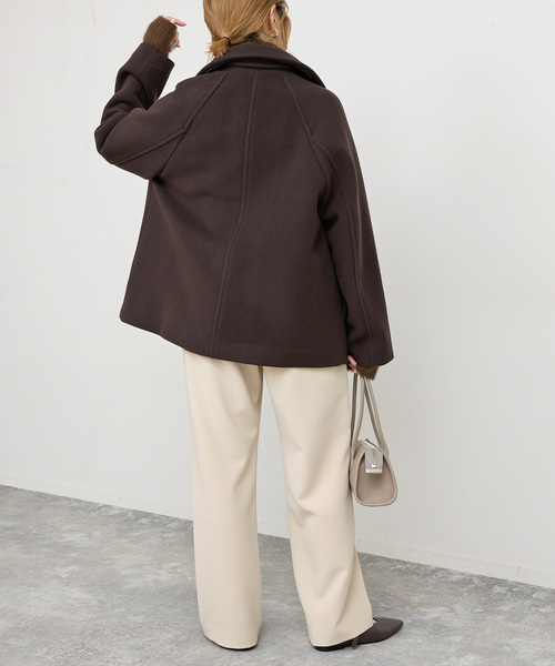 Spick & Span(スピックアンドスパン)の「《WEB限定カラー有り / 追加》S160スタンドカラーショートコート(その他アウター・レディース・ベージュ/ブラウン/ブラック/モカ・38/34/36)」の20枚目の写真