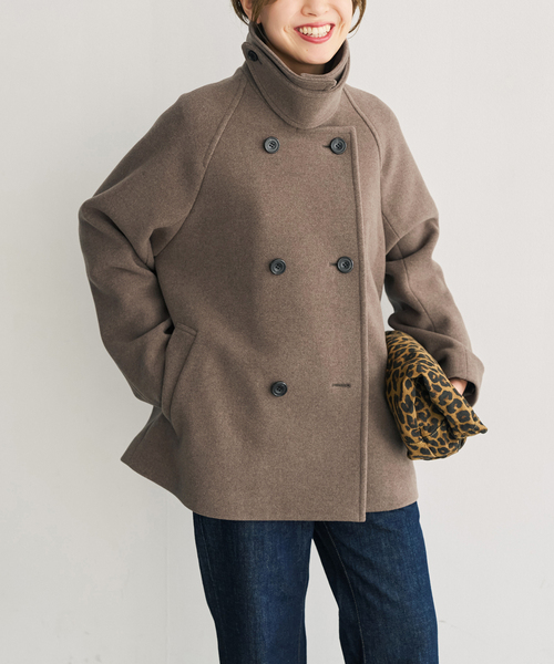 Spick & Span(スピックアンドスパン)の「《WEB限定カラー有り / 追加》S160スタンドカラーショートコート(その他アウター・レディース・ベージュ/ブラウン/ブラック/モカ・38/34/36)」の21枚目の写真