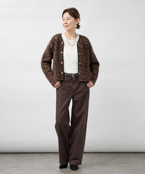 VERMEIL par iena(ヴェルメイユパーイエナ)の「ジャガードニットジャケットカーディガン(その他アウター・レディース・その他4/チャコールグレー・FREE)」の12枚目の写真