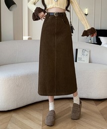 コーデュロイ ストレートスカート