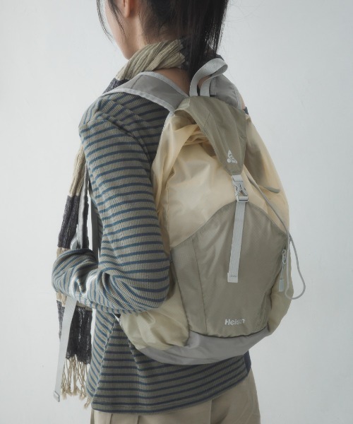 HEISAN(ハイサン)の「◇HEISAN◇ブランド直輸入正規品/折りたためる/パッカブル/エッグシュートバッグ Egg Suit Bag Black(バックパック/リュック・レディース・ブラック/グレイッシュベージュ・FREE)」の2枚目の写真
