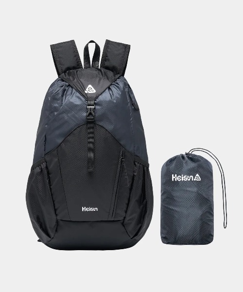 HEISAN(ハイサン)の「◇HEISAN◇ブランド直輸入正規品/折りたためる/パッカブル/エッグシュートバッグ Egg Suit Bag Black(バックパック/リュック・レディース・ブラック/グレイッシュベージュ・FREE)」の5枚目の写真