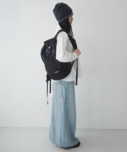 HEISAN(ハイサン)の「◇HEISAN◇ブランド直輸入正規品/折りたためる/パッカブル/エッグシュートバッグ Egg Suit Bag Black(バックパック/リュック・レディース・ブラック/グレイッシュベージュ・FREE)」の19枚目の写真