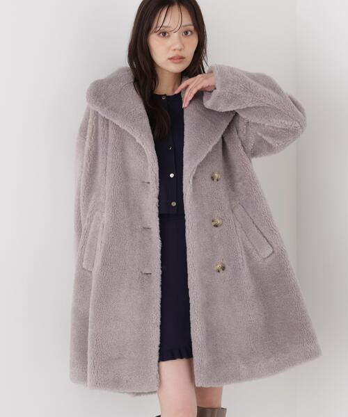 PROPORTION BODY DRESSING(プロポーションボディドレッシング)の「ボアミドルコート / 1216252002(その他アウター・レディース・グレー/ホワイト系その他/ピンク・SMALL/P/S/MEDIUM)」の7枚目の写真