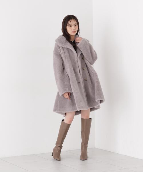 PROPORTION BODY DRESSING(プロポーションボディドレッシング)の「ボアミドルコート / 1216252002(その他アウター・レディース・グレー/ホワイト系その他/ピンク・SMALL/P/S/MEDIUM)」の13枚目の写真