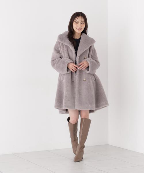 PROPORTION BODY DRESSING(プロポーションボディドレッシング)の「ボアミドルコート / 1216252002(その他アウター・レディース・グレー/ホワイト系その他/ピンク・SMALL/P/S/MEDIUM)」の14枚目の写真