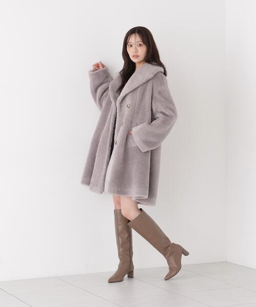 PROPORTION BODY DRESSING(プロポーションボディドレッシング)の「ボアミドルコート / 1216252002(その他アウター・レディース・グレー/ホワイト系その他/ピンク・SMALL/P/S/MEDIUM)」の15枚目の写真