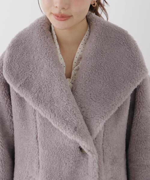 PROPORTION BODY DRESSING(プロポーションボディドレッシング)の「ボアミドルコート / 1216252002(その他アウター・レディース・グレー/ホワイト系その他/ピンク・SMALL/P/S/MEDIUM)」の20枚目の写真