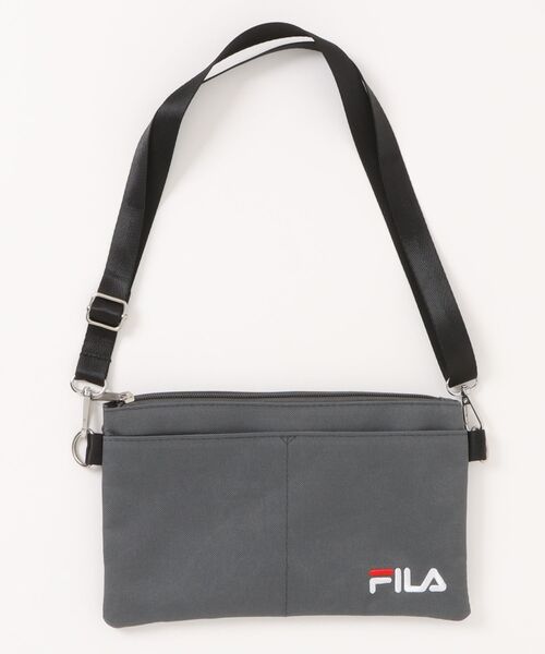 FILA(フィラ)の「【FILA/フィラ】【シンプルなデザインでデイリー使いしやすい】横型ショルダーバッグ 薄型 ブランドロゴ シンプル ユニセックス(ショルダーバッグ・メンズ・グレー・FREE)」の1枚目の写真