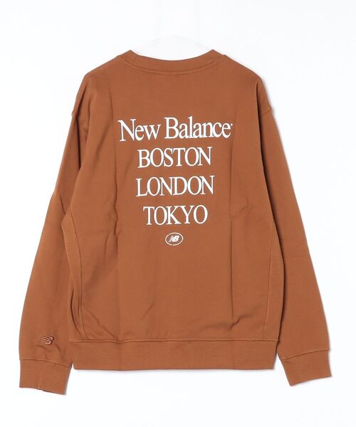 NEW BALANCE（ニューバランス）の「NEW BALANCE/International Stamp スウェットクルー（Tシャツ/カットソー・メンズ・ネイビー/ブラウン・M/L）」の3枚目の写真