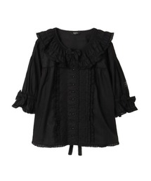 クロスステッチロゴ刺繍ブラウス