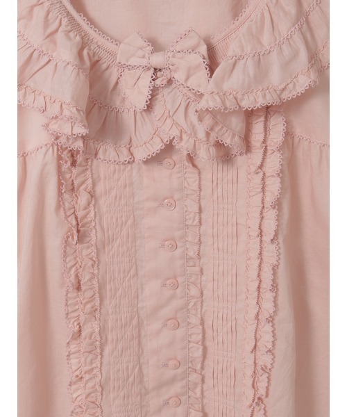 PINK HOUSE(ピンクハウス)の「クロスステッチロゴ刺繍ブラウス(シャツ/ブラウス・レディース・キナリ/ブラック/ベージュ/ネイビー/ピンク・フリー)」の15枚目の写真