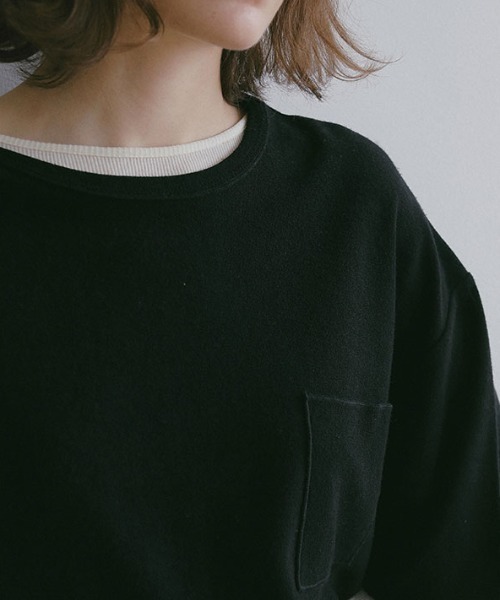ETRE TOKYO(エトレトウキョウ)の「オーバーサイズパイルTee(Tシャツ/カットソー・レディース・ブラック/ホワイト/ベージュ・FREE)」の15枚目の写真