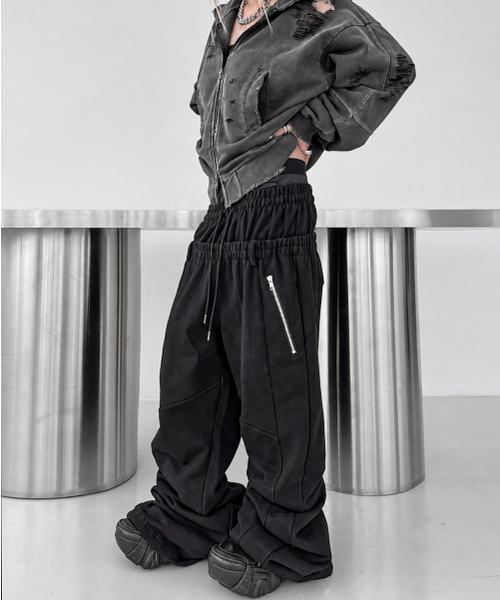 ROARINGRAD(ロアリングラド)の「レイヤードウエストスウェットパンツ グレー(その他パンツ・レディース・その他・MEDIUM/LARGE)」の6枚目の写真