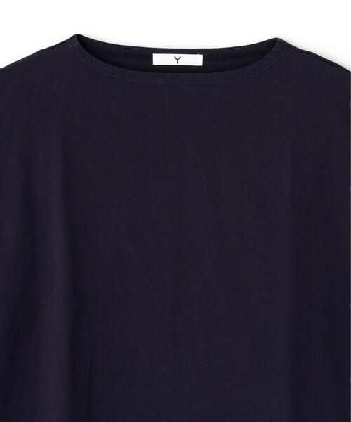 Y(ワイ)の「Y / ORGANIC COTTON JERSEY BOAT NECK PULL OVER(Tシャツ/カットソー・メンズ・ネイビー・LARGE)」の10枚目の写真