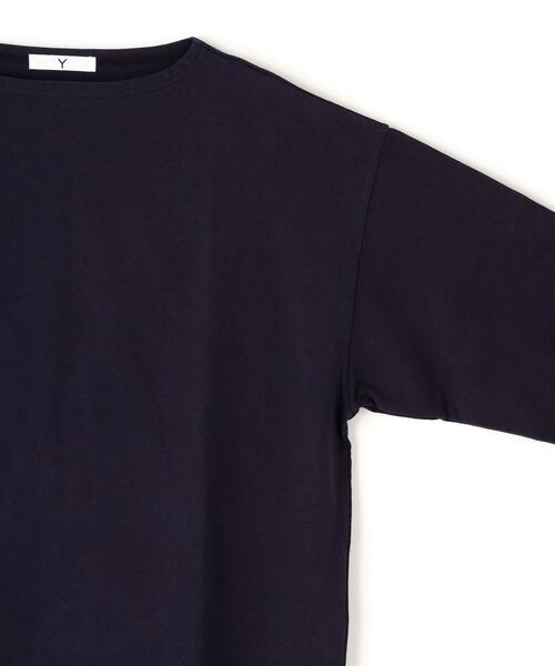 Y(ワイ)の「Y / ORGANIC COTTON JERSEY BOAT NECK PULL OVER(Tシャツ/カットソー・メンズ・ネイビー・LARGE)」の12枚目の写真