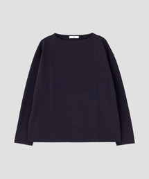 Y / ORGANIC COTTON JERSEY BOAT NECK PULL OVER
