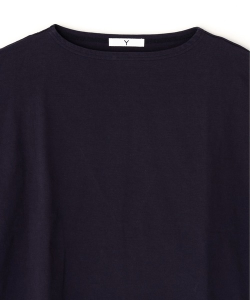 Y(ワイ)の「Y / ORGANIC COTTON JERSEY BOAT NECK PULL OVER(Tシャツ/カットソー・メンズ・ネイビー・LARGE)」の3枚目の写真