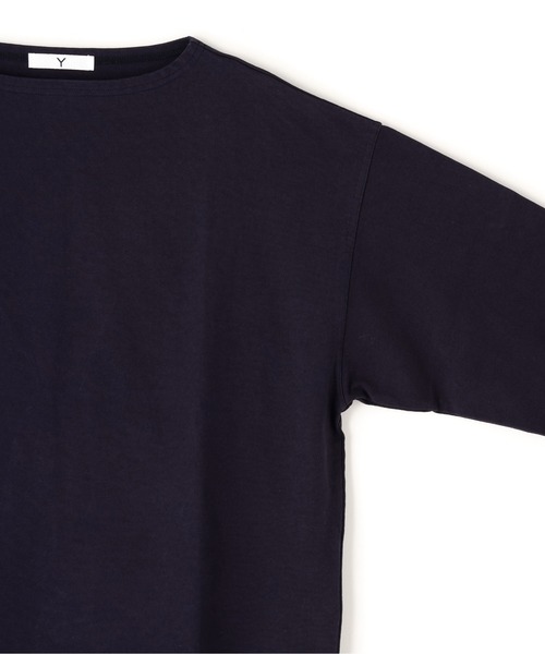 Y(ワイ)の「Y / ORGANIC COTTON JERSEY BOAT NECK PULL OVER(Tシャツ/カットソー・メンズ・ネイビー・LARGE)」の5枚目の写真