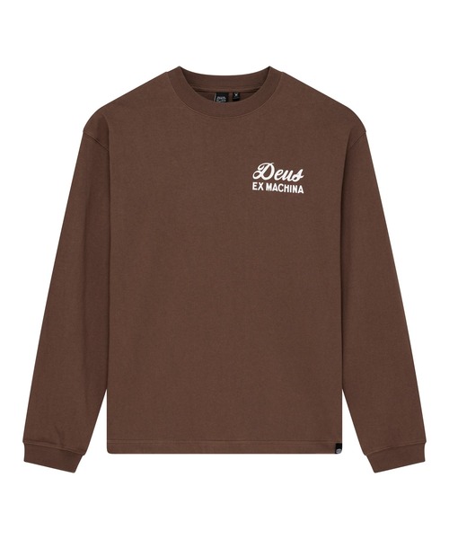 DEUS EX MACHINA(デウスエクスマキナ)の「HARAJUKU SIGN LS TEE オーバーサイズフィット ロングスリーブTシャツ リサイクルコットン製(Tシャツ/カットソー・メンズ・ブラック/ブラウン・S/M/L)」の2枚目の写真
