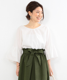 B:MING by BEAMS | ▼【予約】ビーミング by ビームス / コットンリネン フレア袖ブラウス(シャツ/ブラウス)