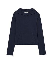 BASIC SLIM HOODIE IN NAVY