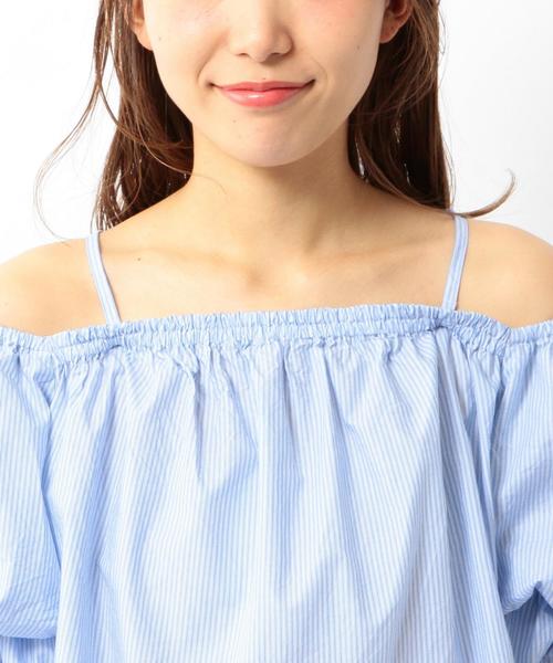 Another Edition(アナザーエディション)の「ストライプオフショルダーブラウス/ AEMBC C ST OFF/S BLUS◆(シャツ/ブラウス・レディース・ライトブルー・フリー)」の5枚目の写真