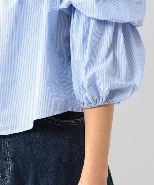 Another Edition(アナザーエディション)の「ストライプオフショルダーブラウス/ AEMBC C ST OFF/S BLUS◆(シャツ/ブラウス・レディース・ライトブルー・フリー)」の6枚目の写真