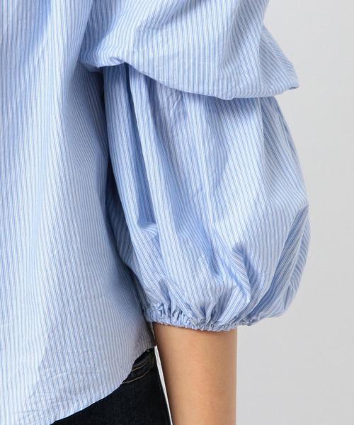 Another Edition(アナザーエディション)の「ストライプオフショルダーブラウス/ AEMBC C ST OFF/S BLUS◆(シャツ/ブラウス・レディース・ライトブルー・フリー)」の7枚目の写真