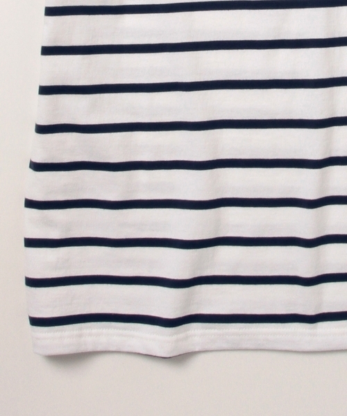 BEAMS（ビームス）の「BEAMS / ボーダー パッチポケット Tee（Tシャツ/カットソー・メンズ・ホワイト/ベージュ・X-LARGE/MEDIUM/SMALL/LARGE）」の12枚目の写真