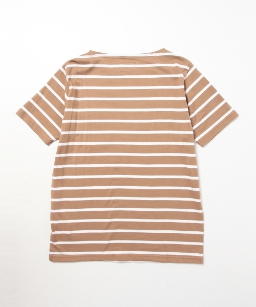 BEAMS（ビームス）の「BEAMS / ボーダー パッチポケット Tee（Tシャツ/カットソー・メンズ・ホワイト/ベージュ・X-LARGE/MEDIUM/SMALL/LARGE）」の8枚目の写真