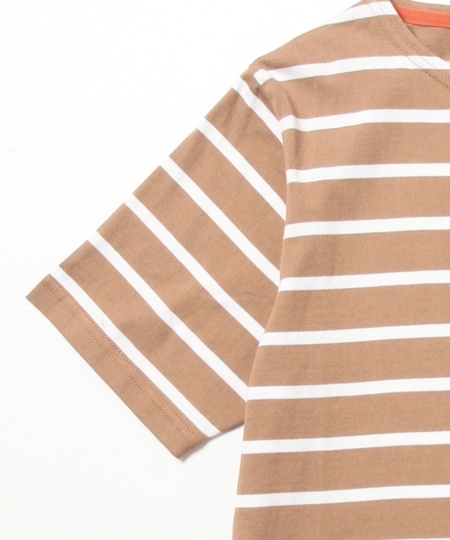 BEAMS（ビームス）の「BEAMS / ボーダー パッチポケット Tee（Tシャツ/カットソー・メンズ・ホワイト/ベージュ・X-LARGE/MEDIUM/SMALL/LARGE）」の9枚目の写真