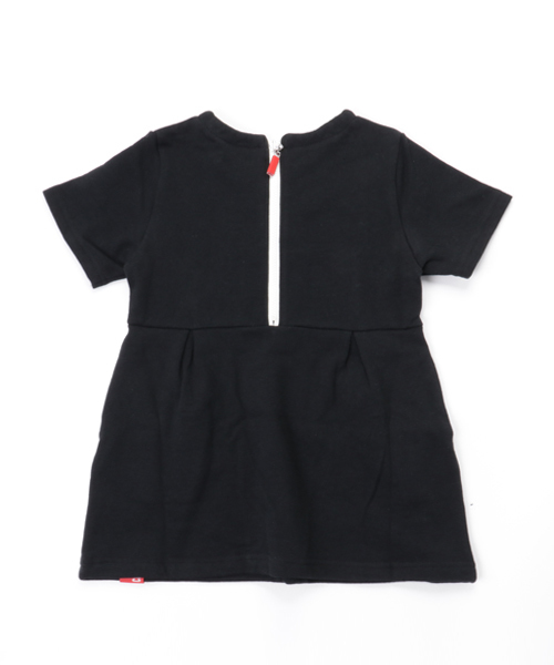 CHUBBYGANG（チャビーギャング）の「ジップデザイン裏毛ワンピース（ワンピース・キッズ・ライトグレー/ブラック・150/140/160/120/110/130/100）」の5枚目の写真