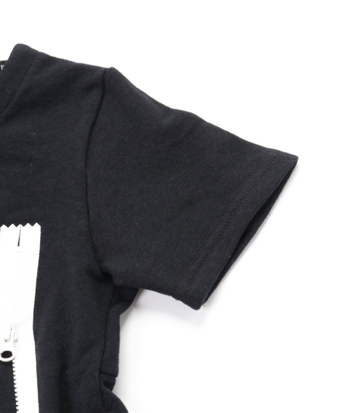 CHUBBYGANG（チャビーギャング）の「ジップデザイン裏毛ワンピース（ワンピース・キッズ・ライトグレー/ブラック・150/140/160/120/110/130/100）」の9枚目の写真