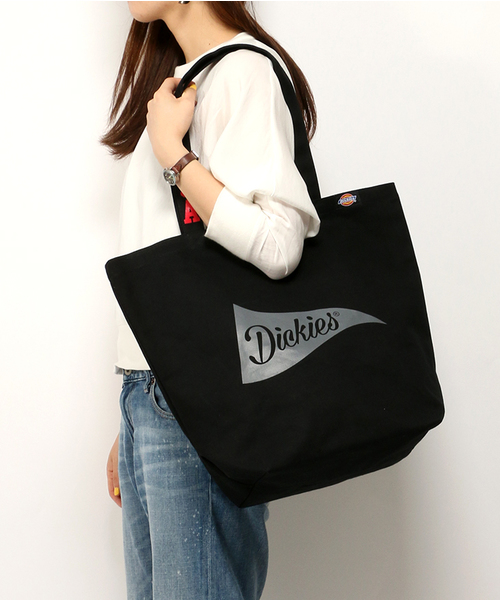 Dickies(ディッキーズ)の「【Dickies】 ディッキーズ フラッグショルダートート(トートバッグ・レディース・ブラック/ネイビー/ベージュ/オフホワイト・ONE SIZE)」の3枚目の写真