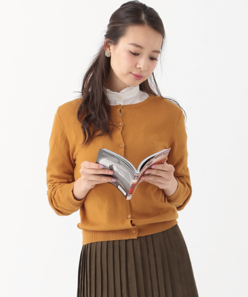 earth music&ecology(アースミュージックアンドエコロジー)の「【2016Autumn】《ガンガンカーディガン》ベーシック(カーディガン/ボレロ・レディース・ライトベージュ/カーキ/ブラック/サックスブルー/ライトピンク/ピンク/マスタード/ネイビー/ブルーグリーン/レッド/ブルー/ライトグレー・L/M/S)」の9枚目の写真