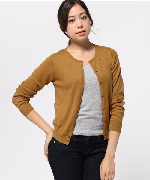 earth music&ecology(アースミュージックアンドエコロジー)の「【2016Autumn】《ガンガンカーディガン》ベーシック(カーディガン/ボレロ・レディース・ライトベージュ/カーキ/ブラック/サックスブルー/ライトピンク/ピンク/マスタード/ネイビー/ブルーグリーン/レッド/ブルー/ライトグレー・L/M/S)」の21枚目の写真