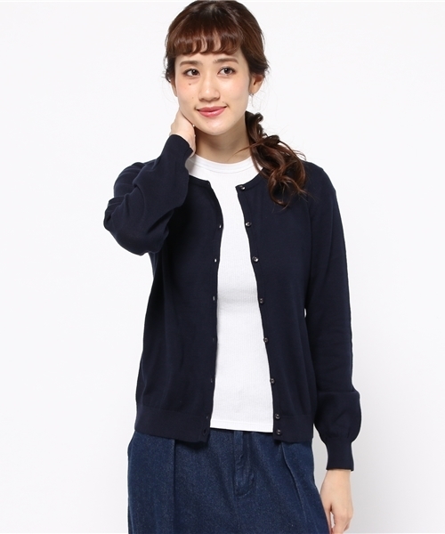 earth music&ecology(アースミュージックアンドエコロジー)の「【2016Autumn】《ガンガンカーディガン》ベーシック(カーディガン/ボレロ・レディース・ライトベージュ/カーキ/ブラック/サックスブルー/ライトピンク/ピンク/マスタード/ネイビー/ブルーグリーン/レッド/ブルー/ライトグレー・L/M/S)」の5枚目の写真