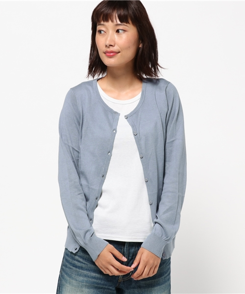 earth music&ecology(アースミュージックアンドエコロジー)の「【2016Autumn】《ガンガンカーディガン》ベーシック(カーディガン/ボレロ・レディース・ライトベージュ/カーキ/ブラック/サックスブルー/ライトピンク/ピンク/マスタード/ネイビー/ブルーグリーン/レッド/ブルー/ライトグレー・L/M/S)」の6枚目の写真