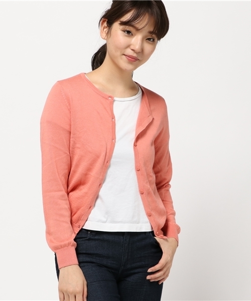 earth music&ecology(アースミュージックアンドエコロジー)の「【2016Autumn】《ガンガンカーディガン》ベーシック(カーディガン/ボレロ・レディース・ライトベージュ/カーキ/ブラック/サックスブルー/ライトピンク/ピンク/マスタード/ネイビー/ブルーグリーン/レッド/ブルー/ライトグレー・L/M/S)」の10枚目の写真