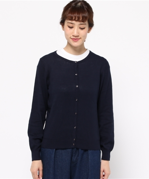 earth music&ecology(アースミュージックアンドエコロジー)の「【2016Autumn】《ガンガンカーディガン》ベーシック(カーディガン/ボレロ・レディース・ライトベージュ/カーキ/ブラック/サックスブルー/ライトピンク/ピンク/マスタード/ネイビー/ブルーグリーン/レッド/ブルー/ライトグレー・L/M/S)」の13枚目の写真